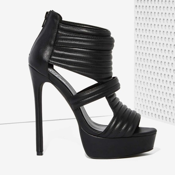 Nasty Gal Shoes - NASTY GAL black PLATFORM STILETTO HEELS Bootie 9.5